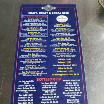 Conch Republic Seafood - Beer menu - Seafood Near Me - Key West, Florida