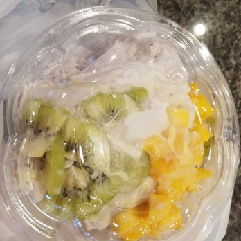 Snowflake Tea House - Taro base with mango, kiwi, and condensed milk yummy - Desserts Near Me - Duluth, Georgia