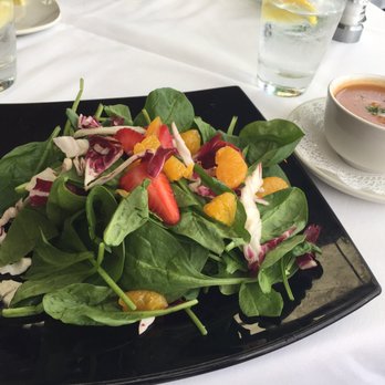 Peohe's - Strawberry spinach salad and lobster bisque - Seafood Near Me - Coronado, California Peohe's - Strawberry spinach salad and lobster bisque - Seafood Near Me - Coronado, California