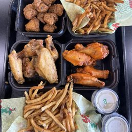 Medium Bone In, Boneless ATL Style, Garlic Parmesan & Fries!