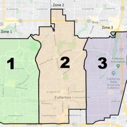 Fullerton Police Department - Call response zones