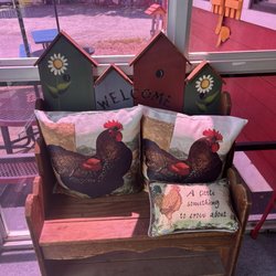 Grandma Ruby's Country Cooking - Look how cute this bench is