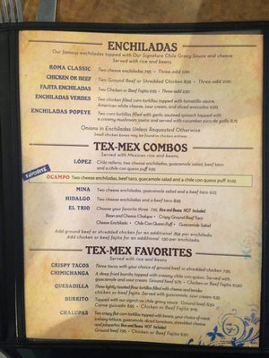 Menu photo 7 Lopez Mexican Restaurant Houston, TX