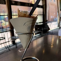 Old Towne Creperie - Crepes are served in racks.