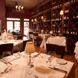 Wine Shop At Stage Left - One of Stage Left Steak's three wine cellar rooms. This is The Library. Dinner Reservations at www.stageleft.com/reservations