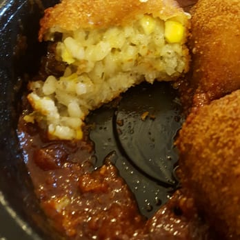 Gallo's Kitchen + Bar - Innards of arancini. - Italian Near Me - Columbus, Ohio Gallo's Kitchen + Bar - Innards of arancini. - Italian Near Me - Columbus, Ohio