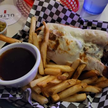 Rocky's Corner - Rockys beef sandwich with fries and peppers OTS for hubby. - Italian Near Me - Hot Springs, Arkansas Rocky's Corner - Rockys beef sandwich with fries and peppers OTS for hubby. - Italian Near Me - Hot Springs, Arkansas
