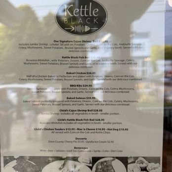 Kettle Black - Menu - Cajun/Creole Near Me - Fish Creek, Wisconsin Kettle Black - Menu - Cajun/Creole Near Me - Fish Creek, Wisconsin