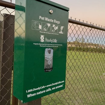 Dudley Canine Park - Park provided waste bag station - Dog Parks Near Me - Wildwood, Florida