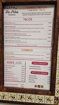 Menu photo 5 Tacos La Pina Costa Mesa, CA Menu photo 5 Tacos La Pina Costa Mesa, CA