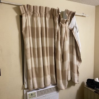 Hotel Galaxy - The EXACT way the curtain was when we came in - Hotels Near Me - Las Vegas, Nevada