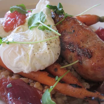 Nopa - Wood Grilled Rosemary Sausage with poached egg - New American Near Me - San Francisco, California