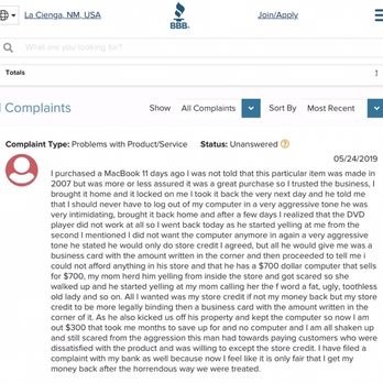 The Computer Guru - A complaint to the better business bureau.  Same issue as I had. - Computers Near Me - Santa Fe, New Mexico