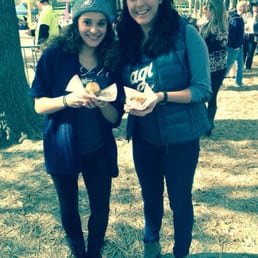 In the football area with our yummy autumn cupcakes.