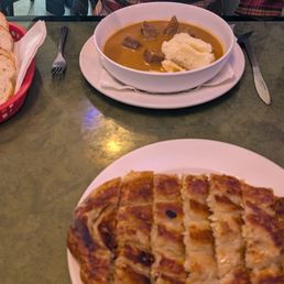 Potato burek and gulash