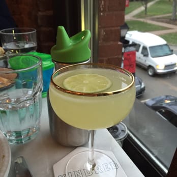 Kindred Restaurant - Cocktail with gin, yellow chartreuse, lime, and Cointreau - New American Near Me - Davidson, North Carolina Kindred Restaurant - Cocktail with gin, yellow chartreuse, lime, and Cointreau - New American Near Me - Davidson, North Carolina