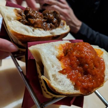 Trapizzino Trilussa - Beef in the back. Meatball in the front - Pizza Near Me - Rome, RM