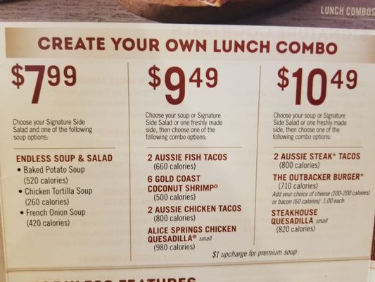 Menu photo 4 Outback Steakhouse San Antonio, TX Menu photo 4 Outback Steakhouse San Antonio, TX