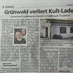 Lederwaren Zacherl - hallo München  9.5.2026