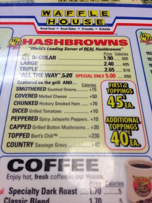 Menu photo 3 Waffle House Smyrna, TN Menu photo 3 Waffle House Smyrna, TN