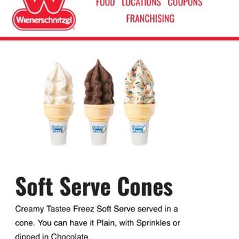 Wienerschnitzel - This is the advertising listed at the restaurant for how the cones are supposed to look when ordered - Fast Food Near Me - Lancaster, California Wienerschnitzel - This is the advertising listed at the restaurant for how the cones are supposed to look when ordered - Fast Food Near Me - Lancaster, California
