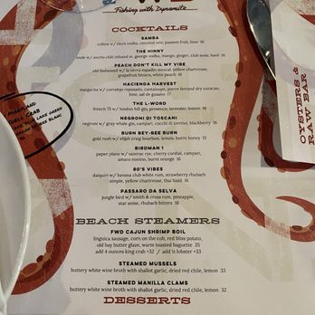 Fishing With Dynamite - Menu - Seafood Near Me - Manhattan Beach, California