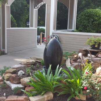 Blushes Salon & Spa - Part of our front Courtyard - Hair Salons Near Me - Granbury, Texas
