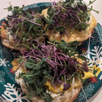 Proof Handmade Bagels - Proof plain bagel with plain cream cheese. I added a fried egg with American cheese and microgreens at home. - Bagels Near Me - Irvine, California Proof Handmade Bagels - Proof plain bagel with plain cream cheese. I added a fried egg with American cheese and microgreens at home. - Bagels Near Me - Irvine, California