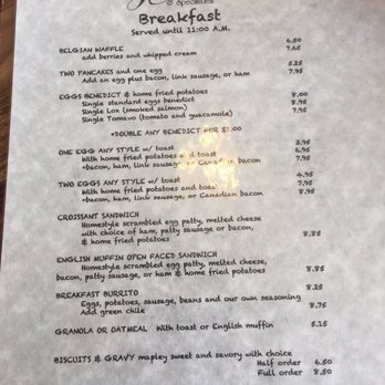 Lollypops - Breakfast menu for Lollypops.... - Ice Cream & Frozen Yogurt Near Me - Saratoga, Wyoming