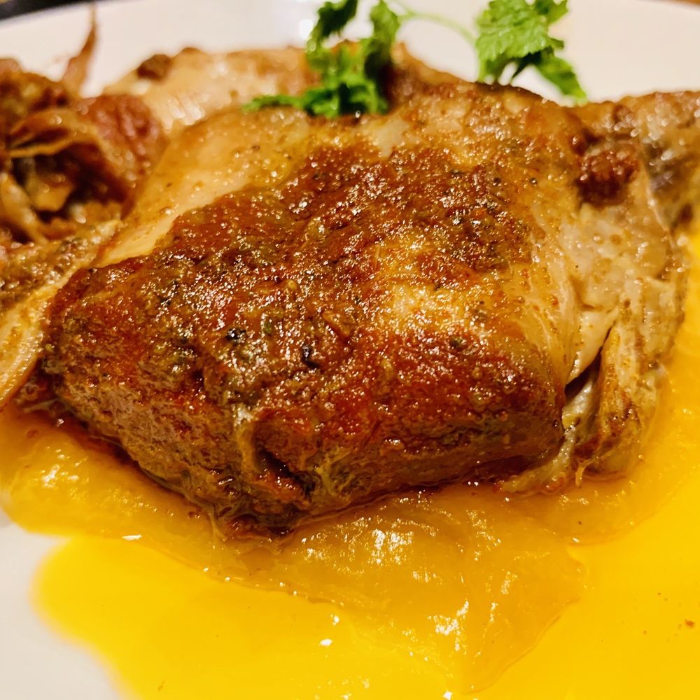 Jaleo - Conejo en salmorejo con puré de albaricoques - Spanish Near Me - Washington, DC, District of Columbia