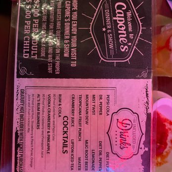 Capone's Dinner & Show - Al's rum special. - American Near Me - Orlando, Florida