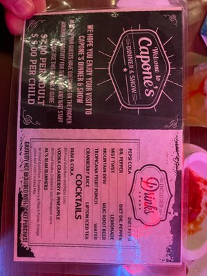 Menu photo 7 Capone's Dinner & Show Orlando, FL Menu photo 7 Capone's Dinner & Show Orlando, FL