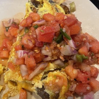 Thumbs Up Diner - Veggie sausage omelette with potato and pico - Breakfast & Brunch Near Me - Atlanta, Georgia Thumbs Up Diner - Veggie sausage omelette with potato and pico - Breakfast & Brunch Near Me - Atlanta, Georgia
