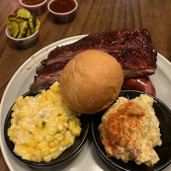 Swadley's Bar-B-Q - Ribs, Sausage, Potato Salad, and Jalapeño Sweet Corn. - American Near Me - Bethany, Oklahoma