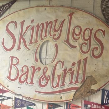 Skinny Legs Bar and Grill - Their sign - Burgers Near Me - St John, Virgin Islands