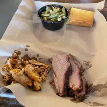 Mission BBQ - Pick 2 (brisket and pulled chicken) with side of green beans - Barbeque Near Me - North Myrtle Beach, South Carolina Mission BBQ - Pick 2 (brisket and pulled chicken) with side of green beans - Barbeque Near Me - North Myrtle Beach, South Carolina