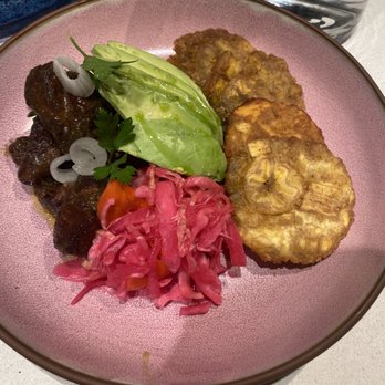 kann - GRIYO TWICE COOKED PORK bannann peze, avocado pikliz - Caribbean Near Me - Portland, Oregon