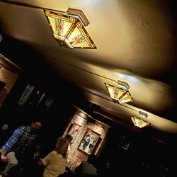 Arts and Crafts Beer Parlor - So cozy! Literally have these same lights in our home ^_^