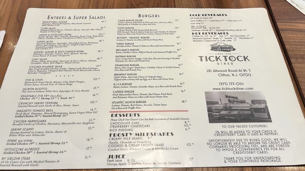 Menu photo 8 Tick Tock Diner Clifton, NJ