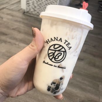 Hana Tea - Brown sugar milk tea with brown sugar boba, creamy cake, 50% sweet. - Bubble Tea Near Me - Honolulu, Hawaii