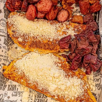 Venezuela Mia - a tray of food with meat and cheese - Venezuelan Near Me - Sandy, Utah