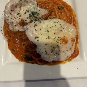 Mezza Luna - Chicken Parmigiana with spaghetti - Italian Near Me - Smyrna, Georgia
