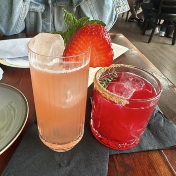 Odd Duck - Strawberry Vodka Drink & Beet Mezcal Drink - American Near Me - Austin, Texas