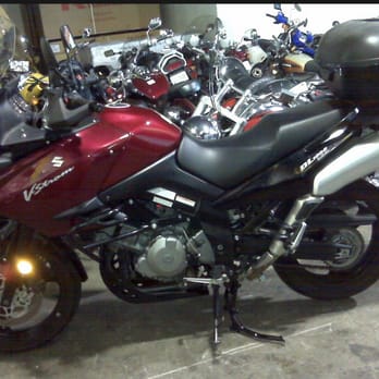 Cycles of Silver Spring - my Vstrom, after the aftermarket belly/pan, engine guard, braided lines and center stand were installed... - Motorcycle Repair Near Me - Silver Spring, Maryland