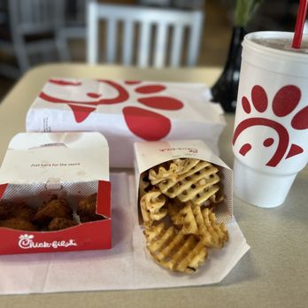 Chick-fil-A - Chicken Chick-fil-A Nuggets and medium fries - Fast Food Near Me - Aliso Viejo, California Chick-fil-A - Chicken Chick-fil-A Nuggets and medium fries - Fast Food Near Me - Aliso Viejo, California