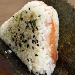 Salmon onigiri was really good Salmon onigiri was really good