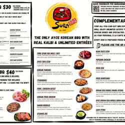 Sura Korean BBQ - SURA Korean BBQ Updated Menu