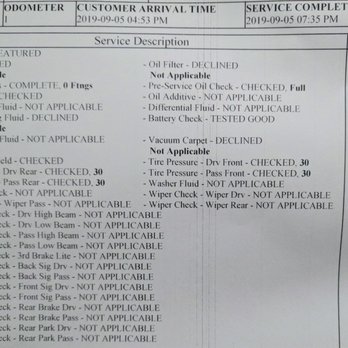 Walmart Supercenter - This receipt is paper proof that I was here for three (3) hours for an oil change and I was told that they could not do it. - Department Stores Near Me - Valdosta, Georgia