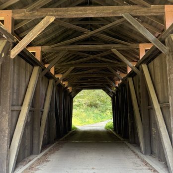 Fletcher Creek Covered Bridge - Kngpost truss design - Landmarks & Historical Buildings Near Me - Wolf Summit, West Virginia Fletcher Creek Covered Bridge - Kngpost truss design - Landmarks & Historical Buildings Near Me - Wolf Summit, West Virginia