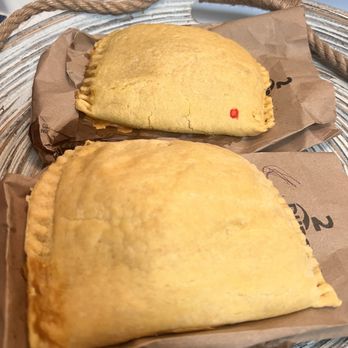 Caribbean Taste - Top: Spicy Beef Patty , bottom: Chicken Patty - Caribbean Near Me - San Diego, California
